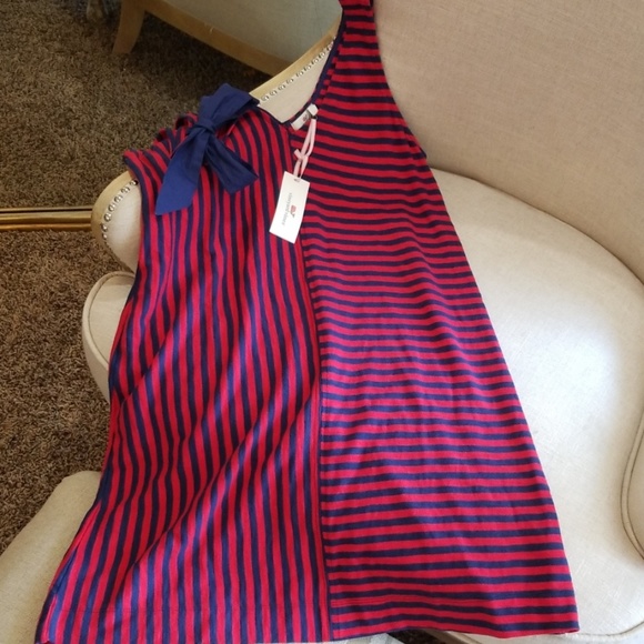 NWT Vineyard Vines Resort Stripe Bow Knit Dress - Picture 3 of 6